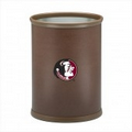 Collegiate Logo 13 Qt. Football Texture Oval Wastebasket - Florida State